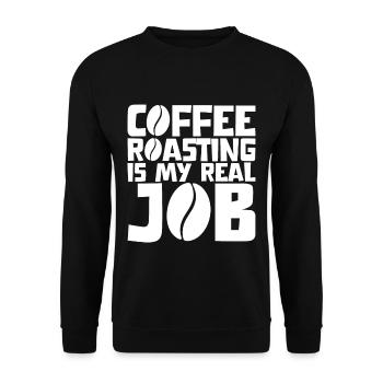 La torréfaction du café est mon vrai travail - Sweat-shirt Unisexe - noir - Devant - Alina (178cm) & Michal (187cm)