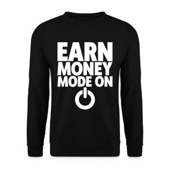 Earn Money Mode On 2 - Unisex Pullover - Schwarz - Vorne - Alina (178cm) & Michal (187cm)