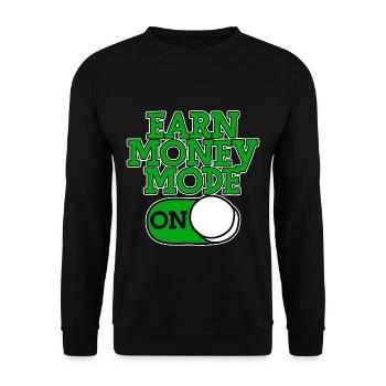 Earn Money Mode On 4 - Unisex Pullover - Schwarz - Vorne - Alina (178cm) & Michal (187cm)