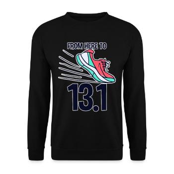 From Here To 13.1 2 - Unisex Pullover - Schwarz - Vorne - Alina (178cm) & Michal (187cm)