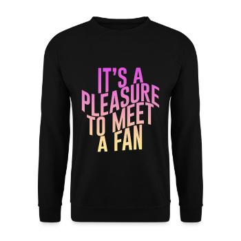 C’est un plaisir de rencontrer un fan 2 - Sweat-shirt Unisexe - noir - Devant - Alina (178cm) & Michal (187cm)