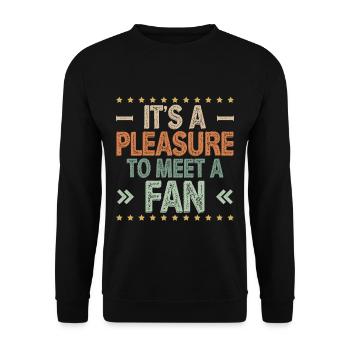 C’est un plaisir de rencontrer un fan 3 - Sweat-shirt Unisexe - noir - Devant - Alina (178cm) & Michal (187cm)