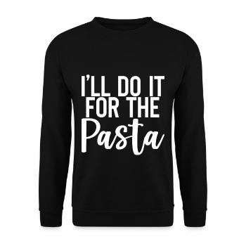 Je le ferai pour les pâtes - Sweat-shirt Unisexe - noir - Devant - Alina (178cm) & Michal (187cm)