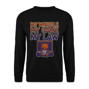 My Whistle My Game My Law 4 - Unisex Sweatshirt - black - Front - Alina (178cm) & Michal (187cm)