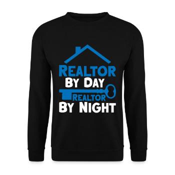 Realtor By Day Realtor By Night 2 - Unisex Sweatshirt - black - Front - Alina (178cm) & Michal (187cm)