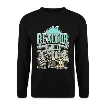 Realtor By Day Realtor By Night 4 - Unisex Sweatshirt - black - Front - Alina (178cm) & Michal (187cm)