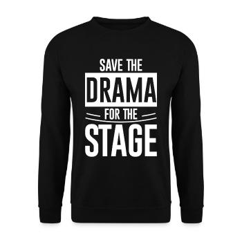Gardez le drame pour l’étape 4 - Sweat-shirt Unisexe - noir - Devant - Alina (178cm) & Michal (187cm)