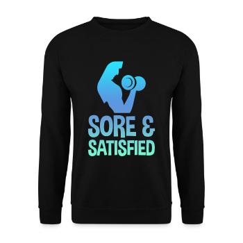 Sore And Satisfied 2 - Unisex Sweatshirt - black - Front - Alina (178cm) & Michal (187cm)