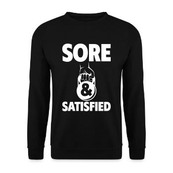 Sore And Satisfied 4 - Unisex Sweatshirt - black - Front - Alina (178cm) & Michal (187cm)