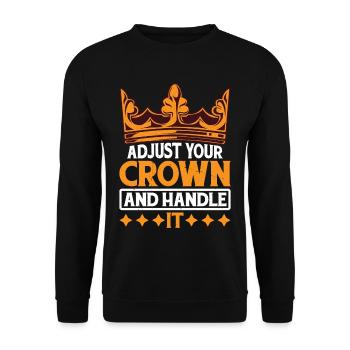 Ajustez votre couronne et manipulez-la 14 - Sweat-shirt Unisexe - noir - Devant - Alina (178cm) & Michal (187cm)
