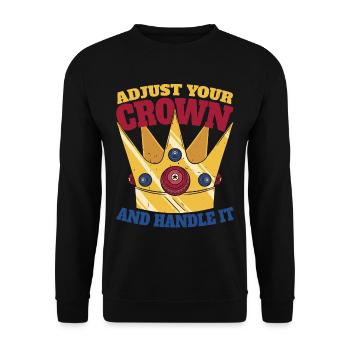 Ajustez votre couronne et manipulez-la 12 - Sweat-shirt Unisexe - noir - Devant - Alina (178cm) & Michal (187cm)