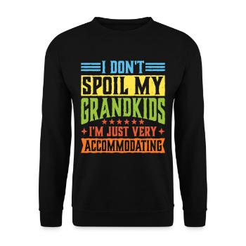 I Don't Spoil My Grandkids 10 - Unisex Pullover - Schwarz - Vorne - Alina (178cm) & Michal (187cm)
