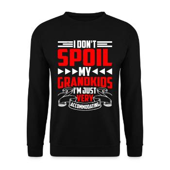 I Don't Spoil My Grandkids 13 - Unisex Pullover - Schwarz - Vorne - Alina (178cm) & Michal (187cm)