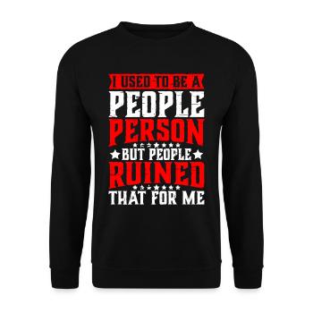 J’avais l’habitude d’être une personne sociable 26 - Sweat-shirt Unisexe - noir - Devant - Alina (178cm) & Michal (187cm)