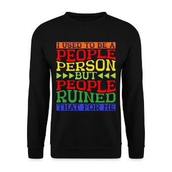 J’avais l’habitude d’être une personne sociable 25 - Sweat-shirt Unisexe - noir - Devant - Alina (178cm) & Michal (187cm)