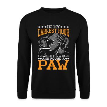 J’ai attrapé une main et j’ai trouvé une patte 10 - Sweat-shirt Unisexe - noir - Devant - Alina (178cm) & Michal (187cm)