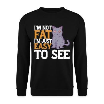 I'm Not Fat, I'm Just Easy To See 18 - Unisex Sweatshirt - black - Front - Alina (178cm) & Michal (187cm)