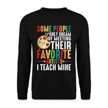 Rencontrer leurs artistes préférés, j’enseigne le mien 6 - Sweat-shirt Unisexe - noir - Devant - Alina (178cm) & Michal (187cm)