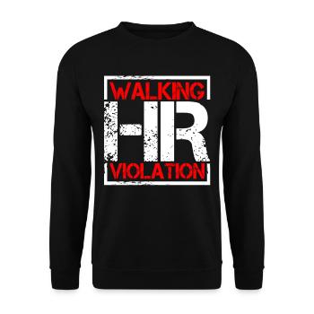 Violation de l’heure de marche 6 - Sweat-shirt Unisexe - noir - Devant - Alina (178cm) & Michal (187cm)