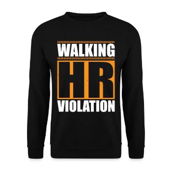 Violation de l’heure de marche 7 - Sweat-shirt Unisexe - noir - Devant - Alina (178cm) & Michal (187cm)