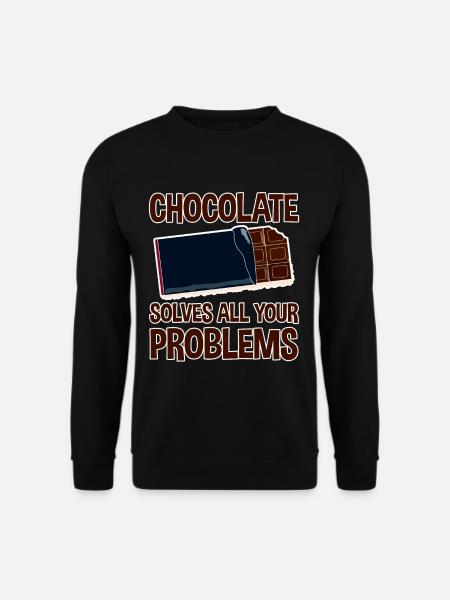 Chocolate Solves All Your Problems - Unisex Sweatshirt - black