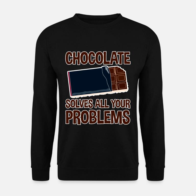 Chocolate Solves All Your Problems - Unisex Sweatshirt - black