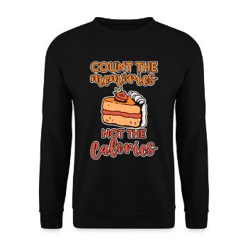 Count The Memories Not The Calories 2 - Unisex Sweatshirt - black - Front - Alina (178cm) & Michal (187cm)