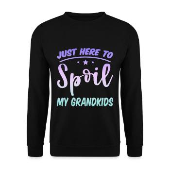 Here To Spoil My Grandkids 4 - Unisex Sweatshirt - black - Front - Alina (178cm) & Michal (187cm)