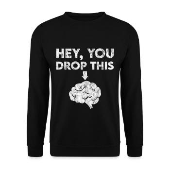 Hey, tu laisses tomber ce 3 - Sweat-shirt Unisexe - noir - Devant - Alina (178cm) & Michal (187cm)