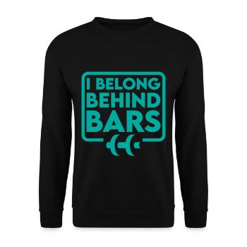 J’ai ma place derrière les barreaux 2 - Sweat-shirt Unisexe - noir - Devant - Alina (178cm) & Michal (187cm)