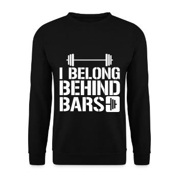 J’ai ma place derrière les barreaux 4 - Sweat-shirt Unisexe - noir - Devant - Alina (178cm) & Michal (187cm)