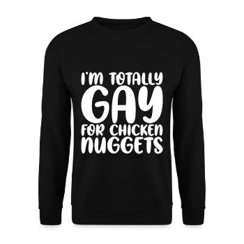 Je suis totalement gay pour les pépites de poulet - Sweat-shirt Unisexe - noir - Devant - Alina (178cm) & Michal (187cm)