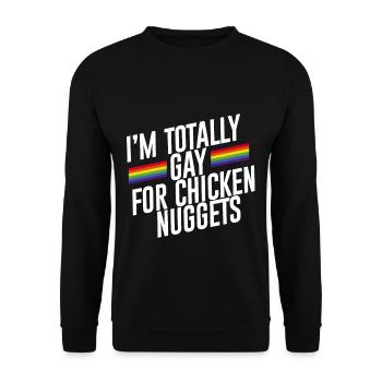 Je Suis Totalement Gay Pour Des Nuggets De Poulet 2 - Sweat-shirt Unisexe - noir - Devant - Alina (178cm) & Michal (187cm)