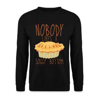 Nobody Likes A Soggy Bottom 4 - Unisex Sweatshirt - black - Front - Alina (178cm) & Michal (187cm)