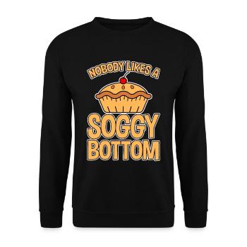 Nobody Likes A Soggy Bottom 2 - Unisex Sweatshirt - black - Front - Alina (178cm) & Michal (187cm)