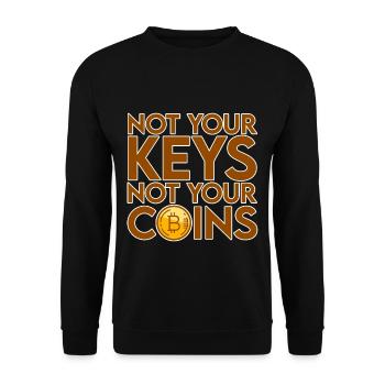 Pas vos clés, pas vos pièces de monnaie 4 - Sweat-shirt Unisexe - noir - Devant - Alina (178cm) & Michal (187cm)