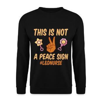 Ce n’est pas un signe de paix, L&D Nurse 2 - Sweat-shirt Unisexe - noir - Devant - Alina (178cm) & Michal (187cm)
