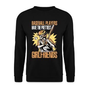 Baseball Players Have The Prettiest Girlfriends 11 - Unisex Pullover - Schwarz - Vorne - Alina (178cm) & Michal (187cm)