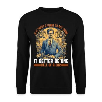 If It Takes 3 Years To Get There 19 - Unisex Sweatshirt - black - Front - Alina (178cm) & Michal (187cm)