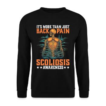 It's More Than Just Back Pain 11 - Unisex Sweatshirt - black - Front - Alina (178cm) & Michal (187cm)