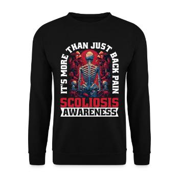 It's More Than Just Back Pain 12 - Unisex Sweatshirt - black - Front - Alina (178cm) & Michal (187cm)