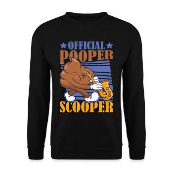 Official Pooper Scooper 39 - Unisex Pullover - Schwarz - Vorne - Alina (178cm) & Michal (187cm)