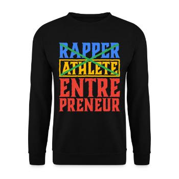Rapper Athlete Entrepreneur 40 - Unisex Sweatshirt - black - Front - Alina (178cm) & Michal (187cm)