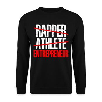 Rapper Athlete Entrepreneur 41 - Unisex Sweatshirt - black - Front - Alina (178cm) & Michal (187cm)