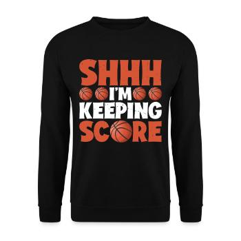 Shhh, I'm Keeping Score 9 - Unisex Sweatshirt - black - Front - Alina (178cm) & Michal (187cm)