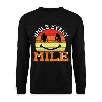Souriez tous les kilomètres 6 - Sweat-shirt Unisexe - noir - Devant - Alina (178cm) & Michal (187cm)
