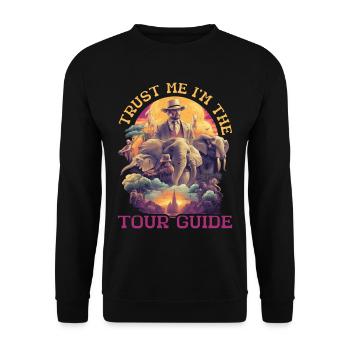 Trust Me I'm The Tour Guide 5 - Unisex Sweatshirt - black - Front - Alina (178cm) & Michal (187cm)
