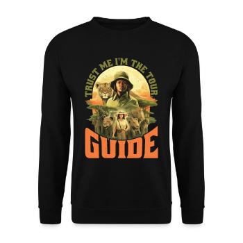 Trust Me I'm The Tour Guide 6 - Unisex Sweatshirt - black - Front - Alina (178cm) & Michal (187cm)