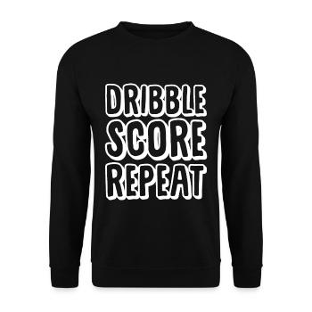 Dribble Score Répéter - Sweat-shirt Unisexe - noir - Devant - Alina (178cm) & Michal (187cm)