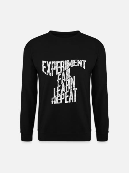 Experiment Fail Learn Repeat 3 - Unisex Sweatshirt - black